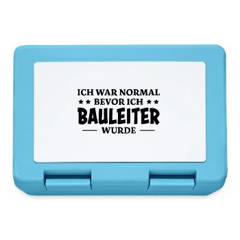 Bauleiter Spruch Baustelle Fun Bauleiter Geschenk - Brotdose - Saphirblau - Vorne