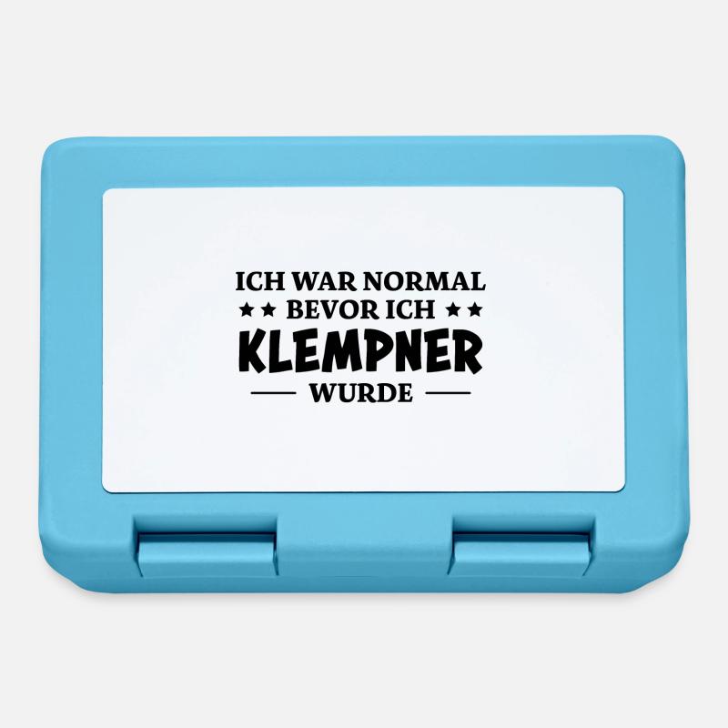 Klempner Spruch Beruf Lustiges Klempner Geschenk - Brotdose - Saphirblau