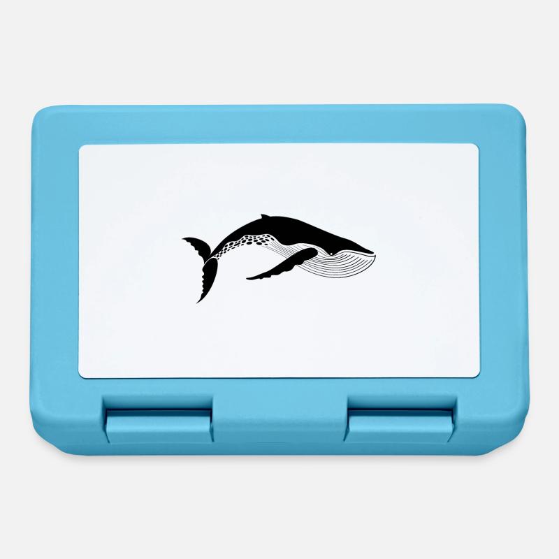 Baleine - Boîte à goûter - bleu saphir