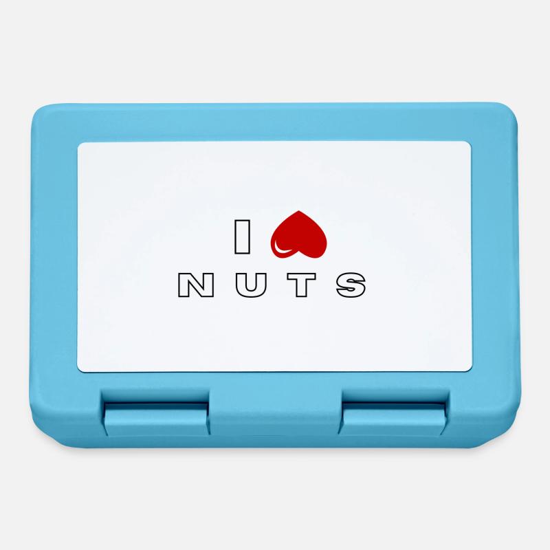 I hate Nuts - Lunchbox - sapphire blue