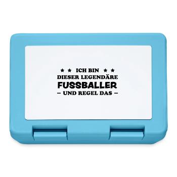 Fußballer Lustiger Spruch Fun Fußball Tor Geschenk - Brotdose - Saphirblau - Vorne