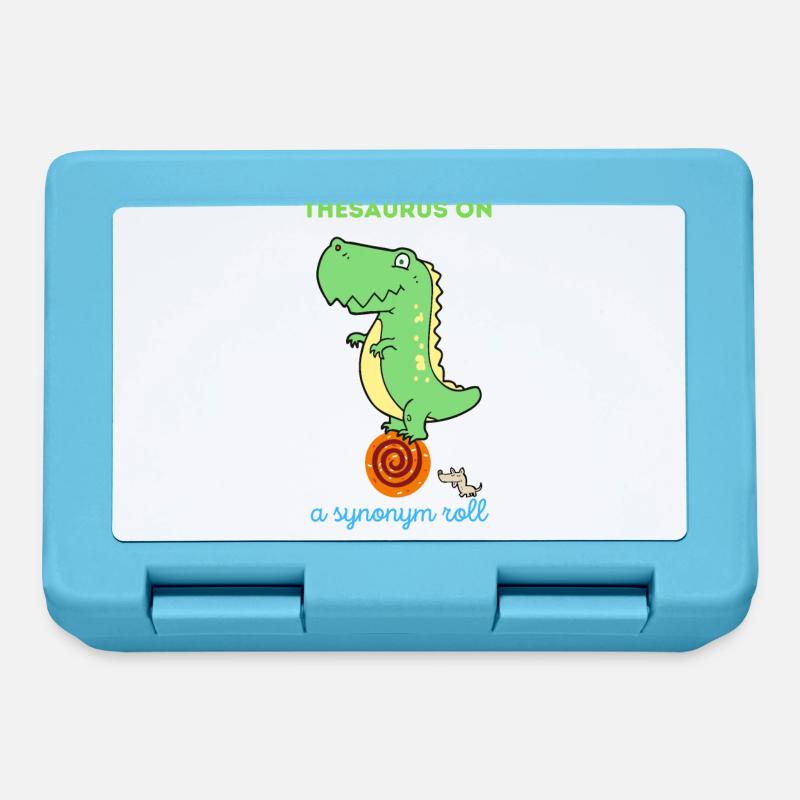 Thesaurus on a synonym roll Dinosaur - Lunchbox - sapphire blue