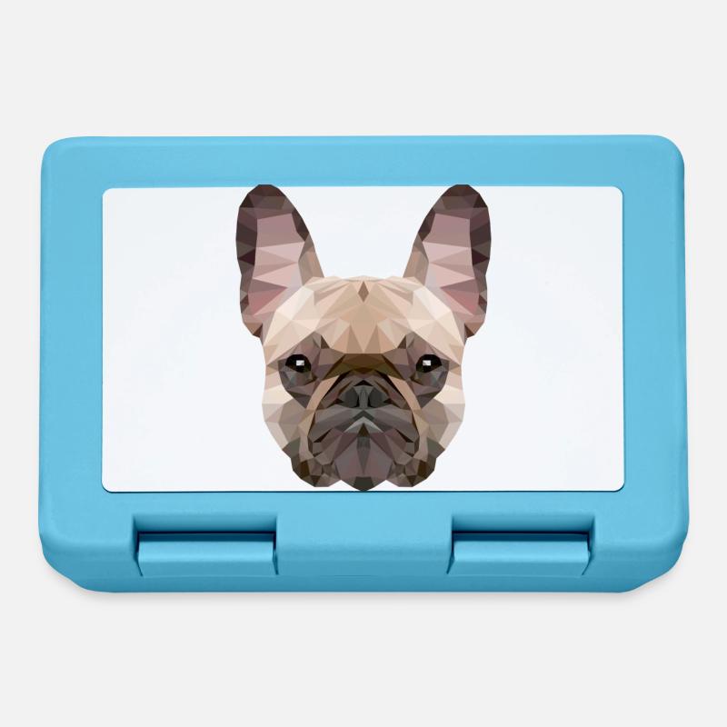 bouledogue français - Boîte à goûter - bleu saphir