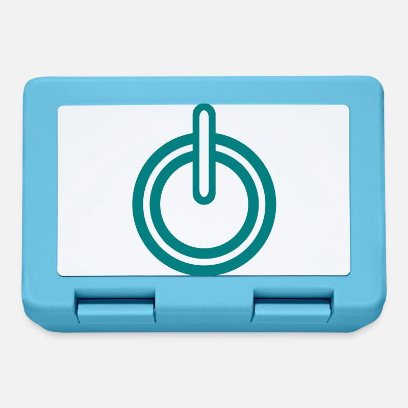 Power Symbol Zeichen Form Computer Icon - Brotdose - Saphirblau