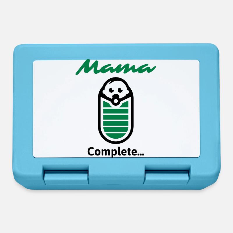 Mama complète ... - Boîte à goûter - bleu saphir