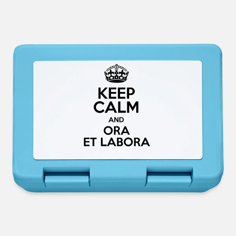 Keep calm and now and labora 2N - Lunchbox - sapphire blue