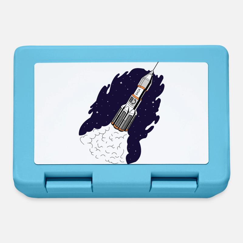 Rocket se lance dans l'espace - Boîte à goûter - bleu saphir