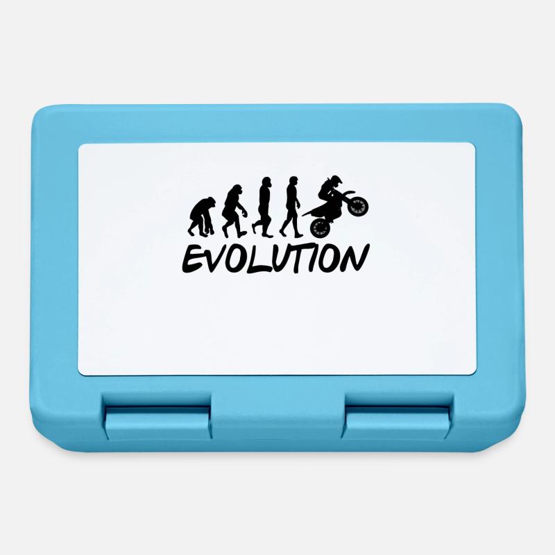 Motorrad Evolution - Brotdose - Saphirblau