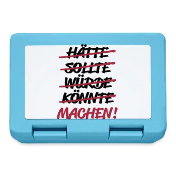 hätte sollte würde könnte - MACHEN! - Brotdose - Saphirblau - Vorne