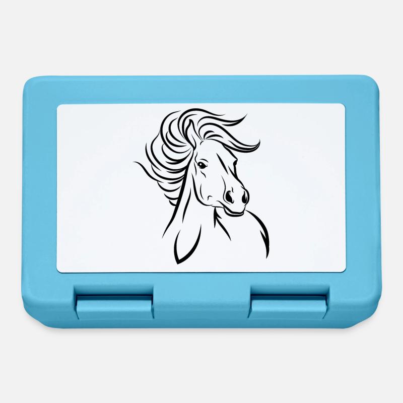 Cheval cheval - Boîte à goûter - bleu saphir