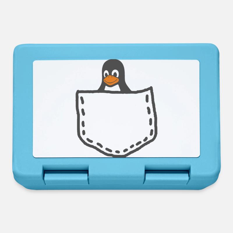 Tux Linux Pinguin - Brotdose - Saphirblau