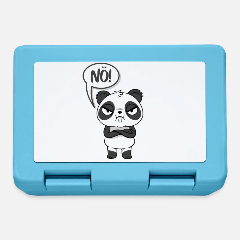 Lustiger Panda im Comic Style - Einfach mal NÖ - Brotdose - Saphirblau