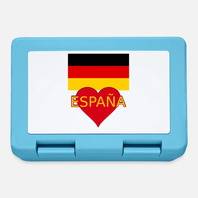 Flag Germany Spain - Lunchbox - sapphire blue