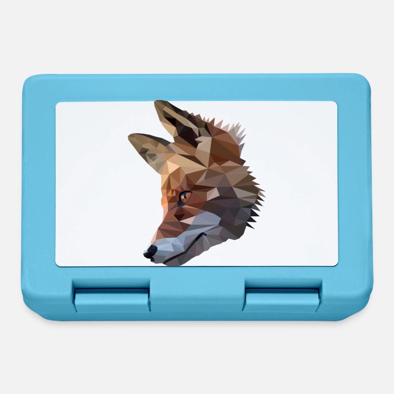 Fox head polygon fox - Lunchbox - sapphire blue