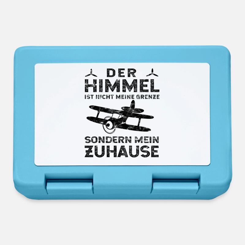 Flugzeug Pilot Flieger Flug Spruch - Brotdose - Saphirblau