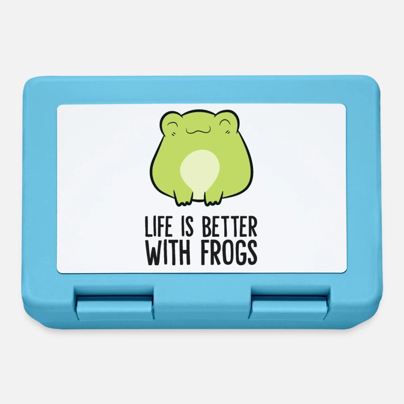 Frog Lover Life Is Better With Frogs Funny Frog - Lunchbox - sapphire blue