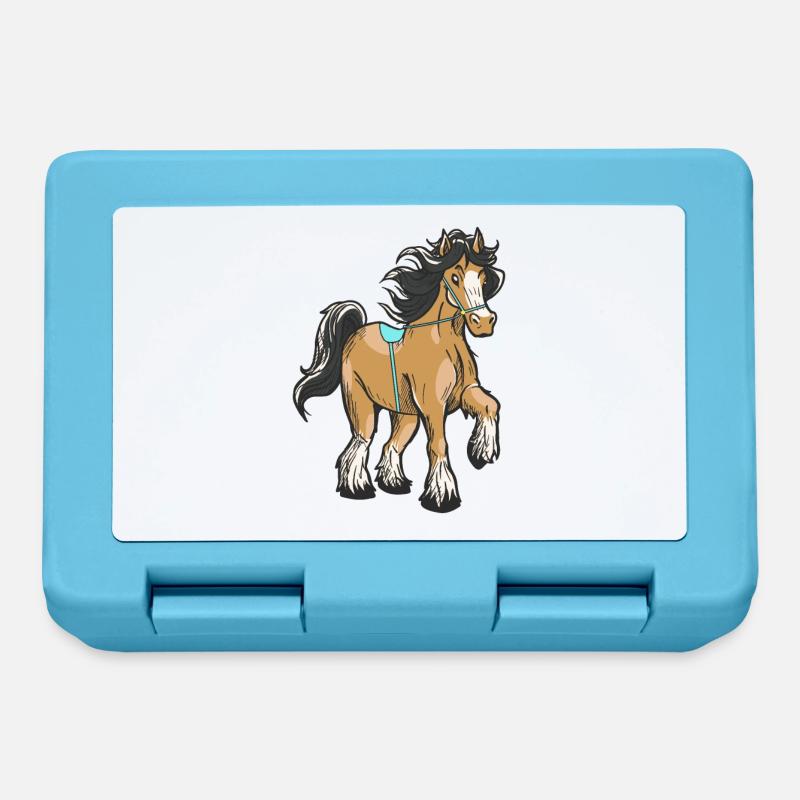 Cavalier D’équitation Cavalier Enfant Poney - Boîte à goûter - bleu saphir