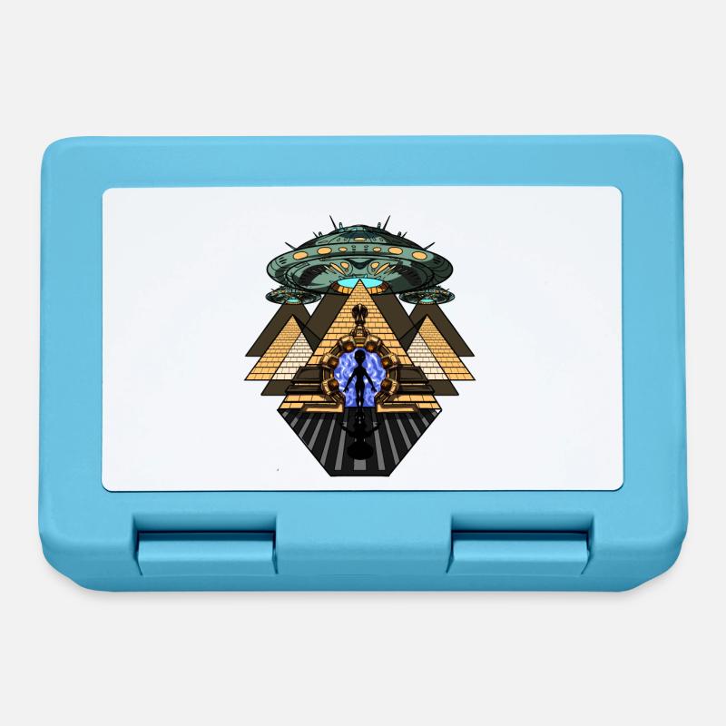 Alien Abduction Pyramides égyptiennes Anunnaki - Boîte à goûter - bleu saphir