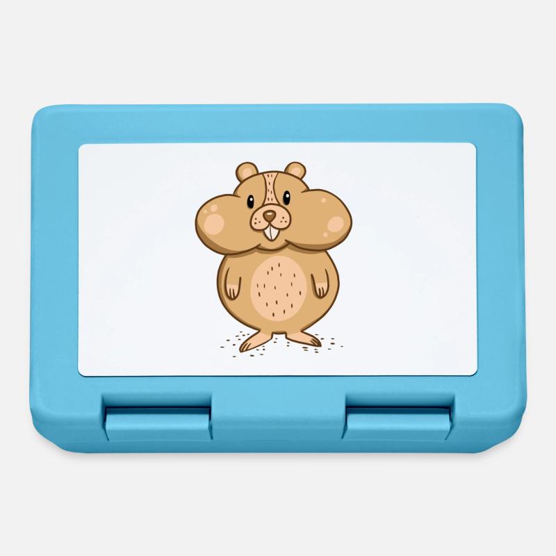 Hamster aux joues épaisses - Boîte à goûter - bleu saphir