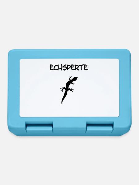 Echsperte für Gecko Eidechsen Echsen Reptilien - Brotdose - Saphirblau