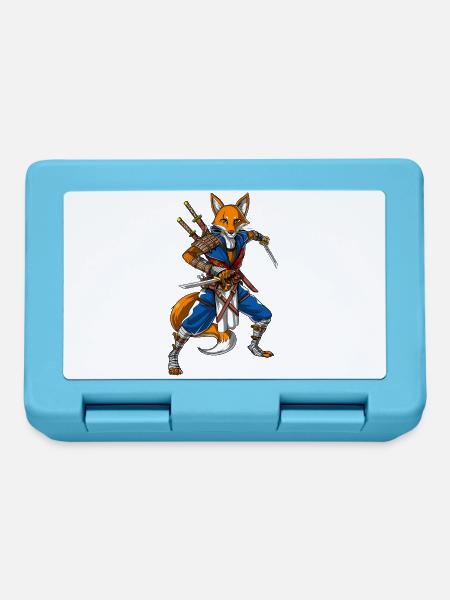 Fox Ninja Samurai - Brotdose - Saphirblau