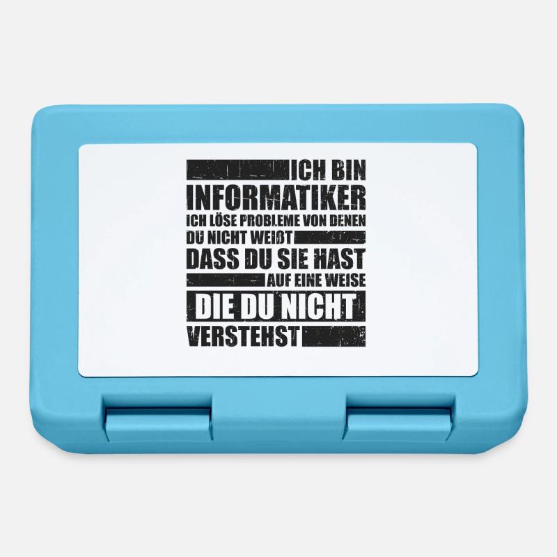 lustige Programmierer Informatiker IT Geschenkidee - Brotdose - Saphirblau