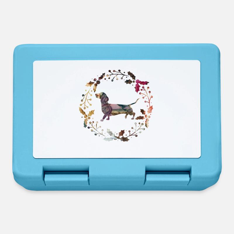 dachshund - Lunchbox - sapphire blue