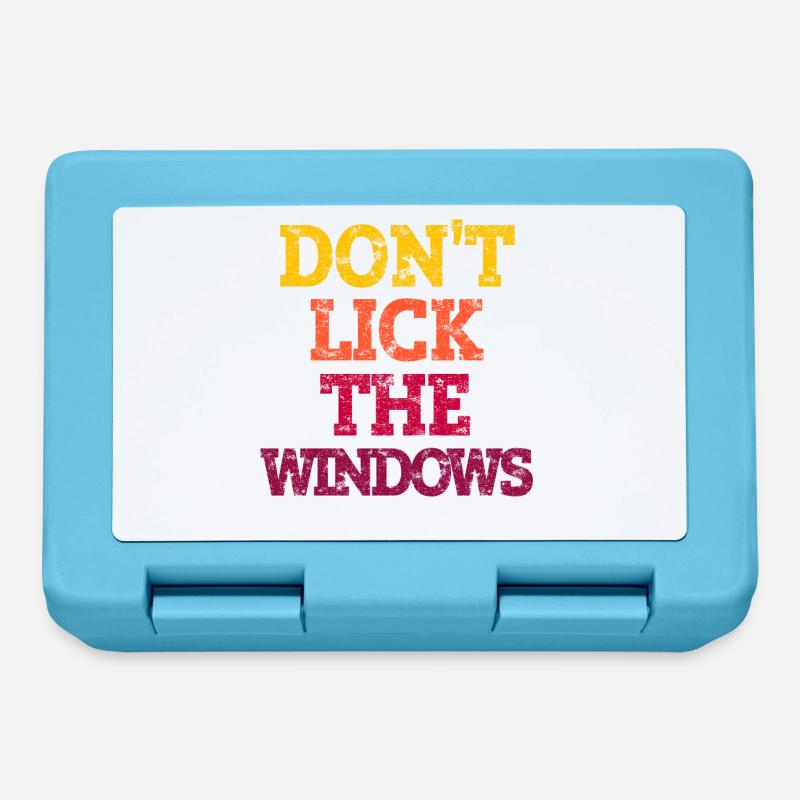 DON'T LICK THE WINDOWS. - Lunchbox - sapphire blue