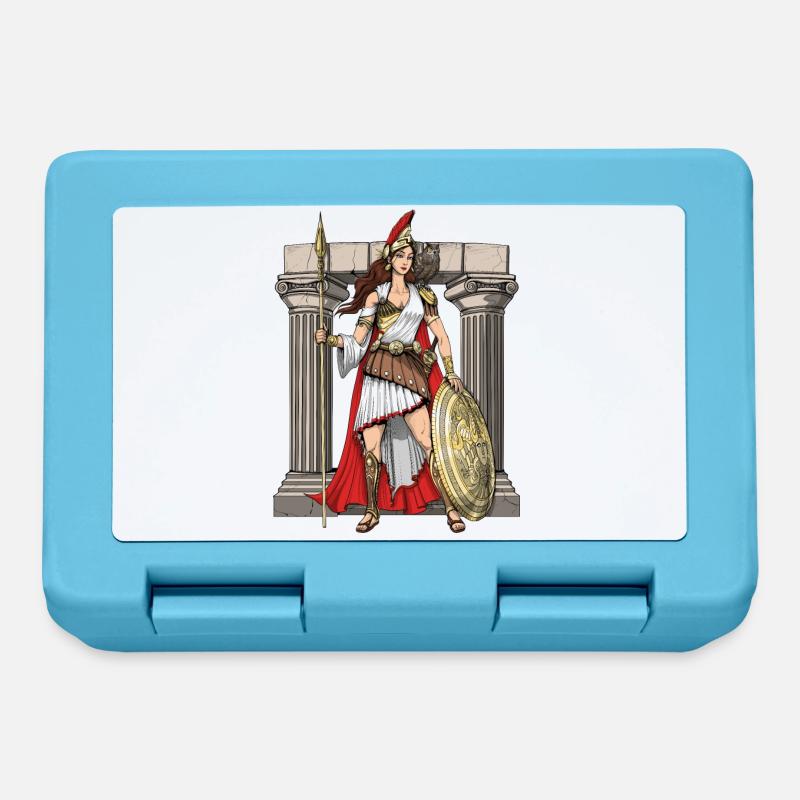 Athena Greek Goddess - Lunchbox - sapphire blue