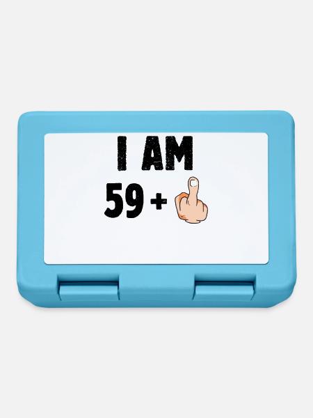 I am 59 plus one - Brotdose - Saphirblau