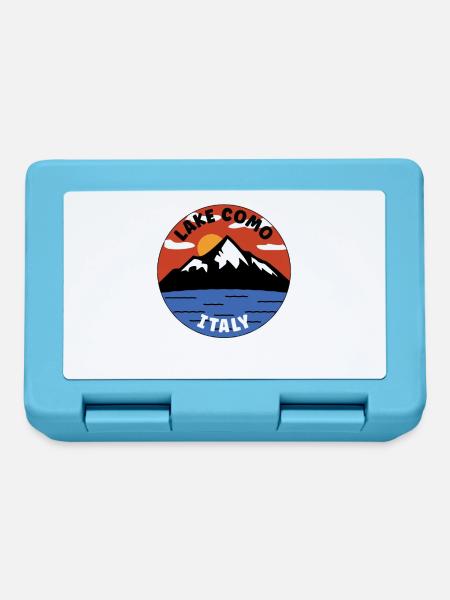 Lake Como | Italy | Lake And Mountain - Lunchbox - sapphire blue