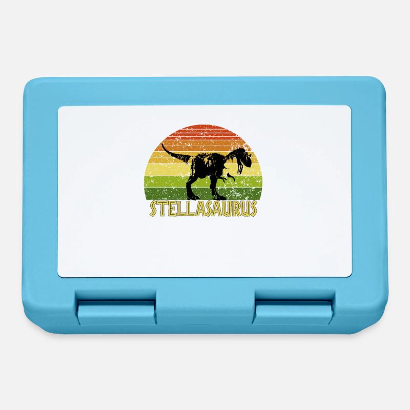 Stellasaurus Stella saurus dinosaur - Lunchbox - sapphire blue
