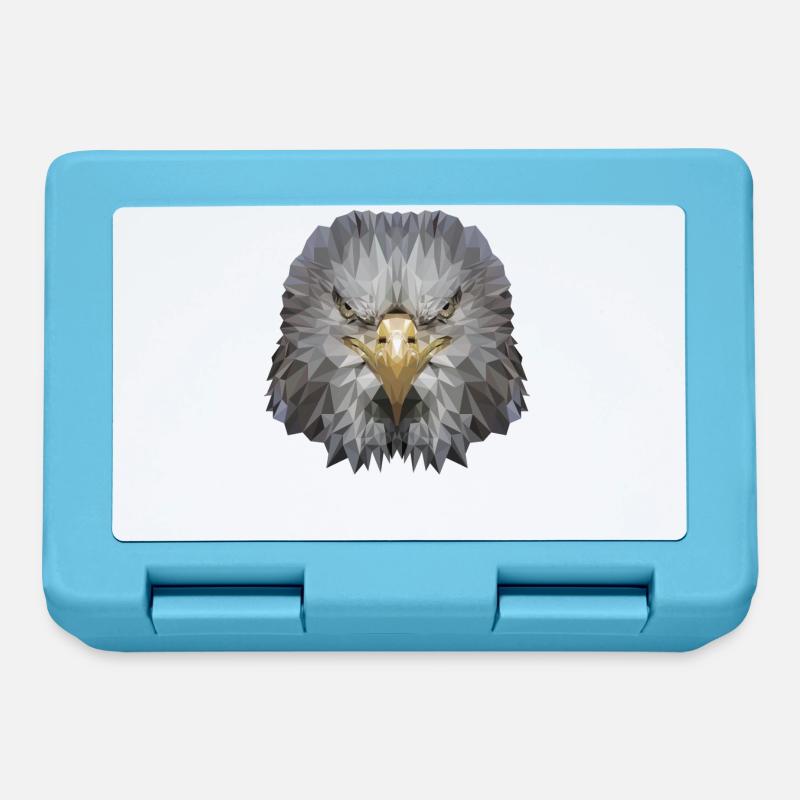 Aigle Polygone Oiseau de proie - Boîte à goûter - bleu saphir