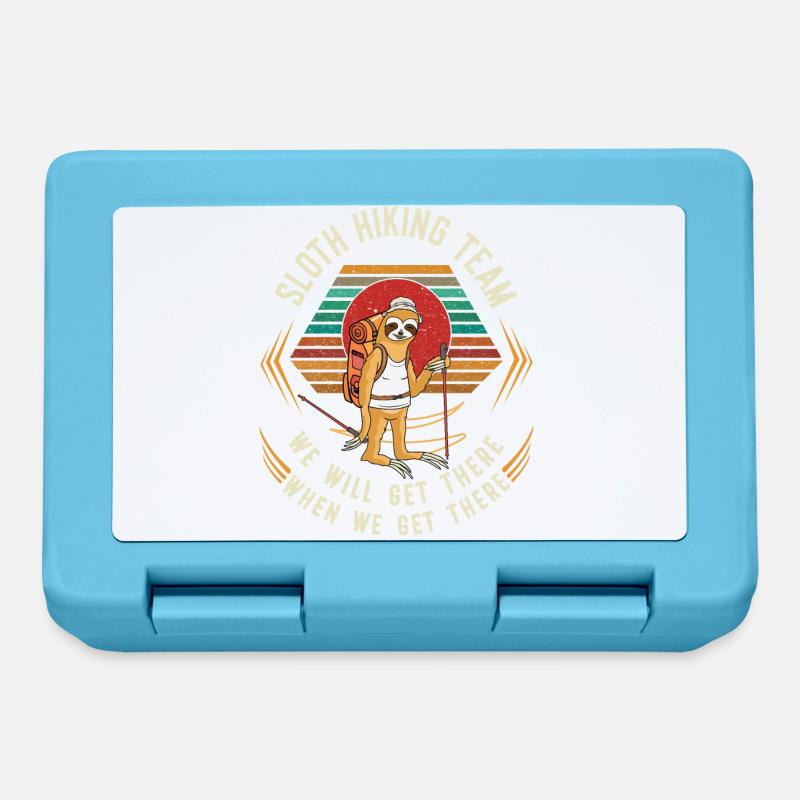 Retro Vintage Sloth Hiking Team We Will Get There - Brotdose - Saphirblau