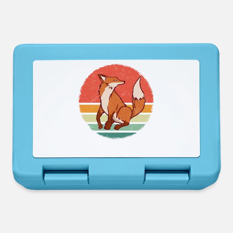 Fox Foxes Animal - Lunchbox - sapphire blue