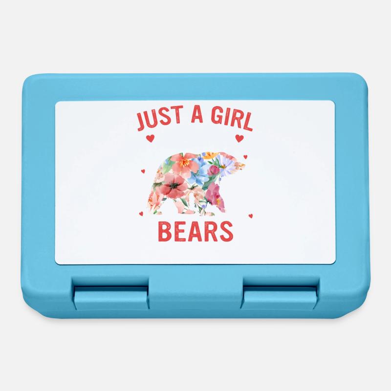 Bear Grizzly Bear Brown Bear Bear - Lunchbox - sapphire blue