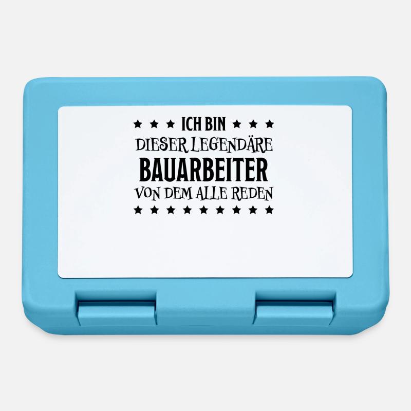 Bauarbeiter Lustiger Spruch Bauarbeiter Geschenk - Brotdose - Saphirblau