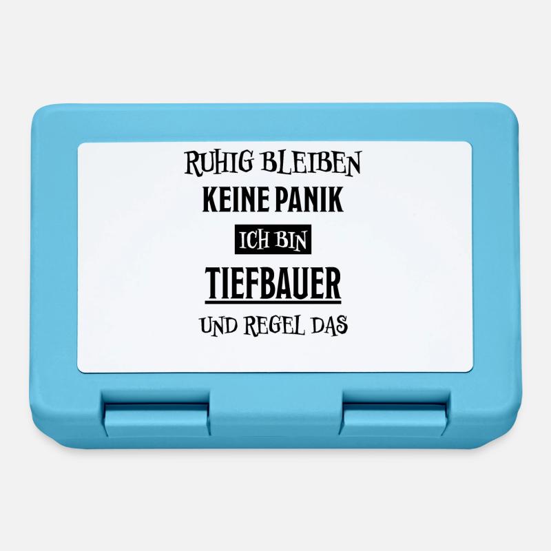 Tiefbauer Beruf Lustiger Spruch Tiefbauer Geschenk - Brotdose - Saphirblau