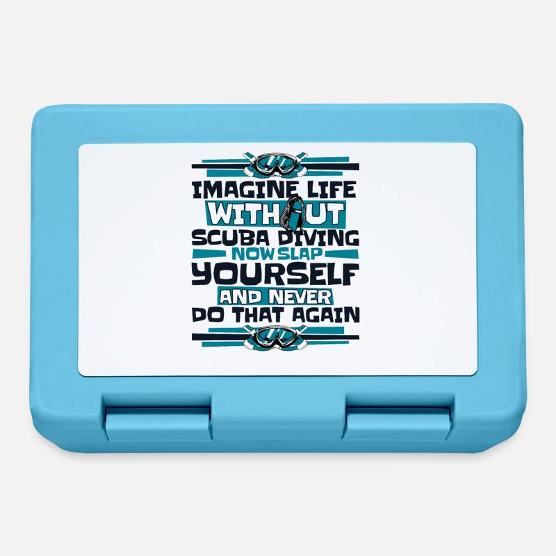 Imagine Life Without Scuba Diving Goggles - Lunchbox - sapphire blue