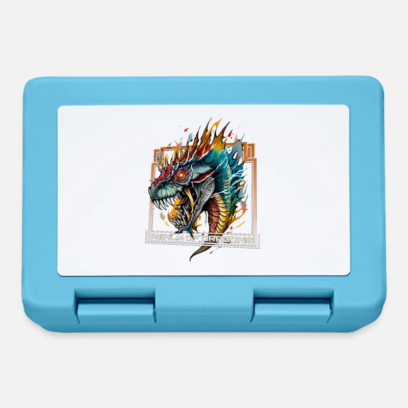 Royaume des dragons: Dragon féroce - Boîte à goûter - bleu saphir