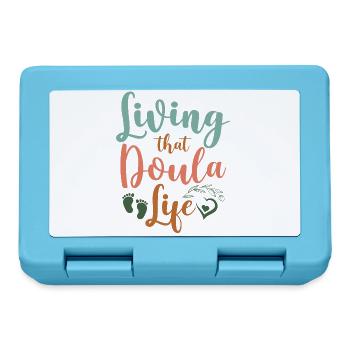Doula accoucheuse vivant cela - Boîte à goûter - bleu saphir - Devant