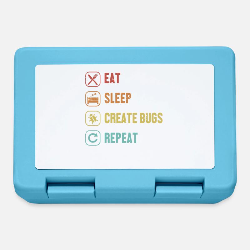 Eat Sleep Create Bugs Repeat Developer Coder - Brotdose - Saphirblau