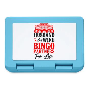 Joueur de bingo mari femme mariage - Boîte à goûter - bleu saphir - Devant