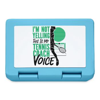 Entraîneur de raquette de joueur de tennis drôle - Boîte à goûter - bleu saphir - Devant