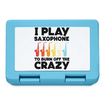 Saxophones I Play Saxophones To Burn - Lunchbox - sapphire blue - Front
