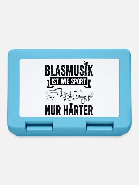Blasmusik ist wie Sport Musikverein Musiker - Brotdose - Saphirblau