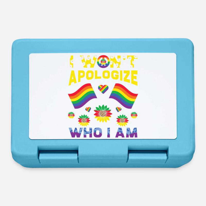 LGBT, Regenbogen, Stolz - Brotdose - Saphirblau