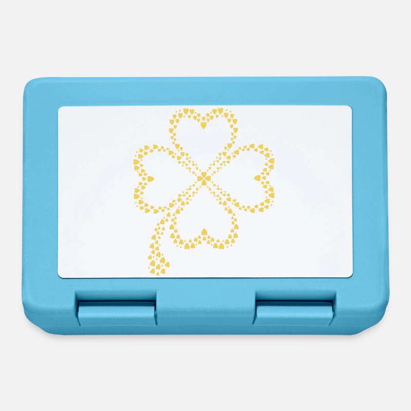 Funkelndes Klee Design - Brotdose - Saphirblau