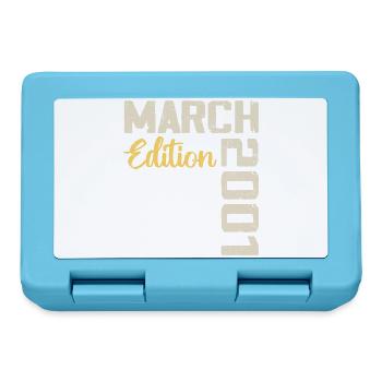 März 2001 Geburtstagsgeschenk März 2001 - Brotdose - Saphirblau - Vorne