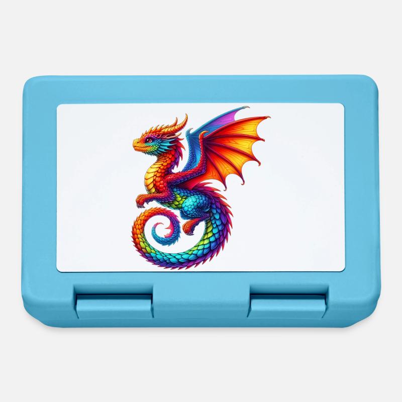 Drache - Brotdose - Saphirblau